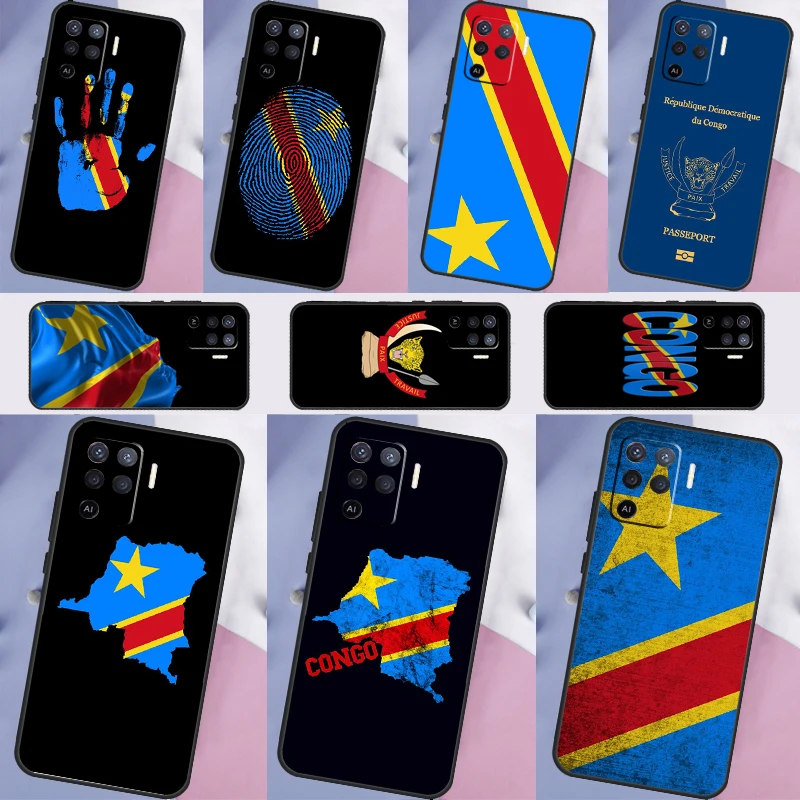 Democratic Republic of Congo Flag For OPPO A83 A91 A93 A54 A74 A94 A15 A16 A52 A72 A5 A9 A31 A53 2020 Phone Case Cover Capa