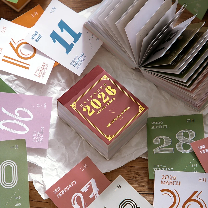 Geschenk für Studenten, Mini-Tagesplaner, 365-Tage-Abreißkalender für eine effiziente Organisation zu Hause, in der Schule, im Büro und im Schreibtisch