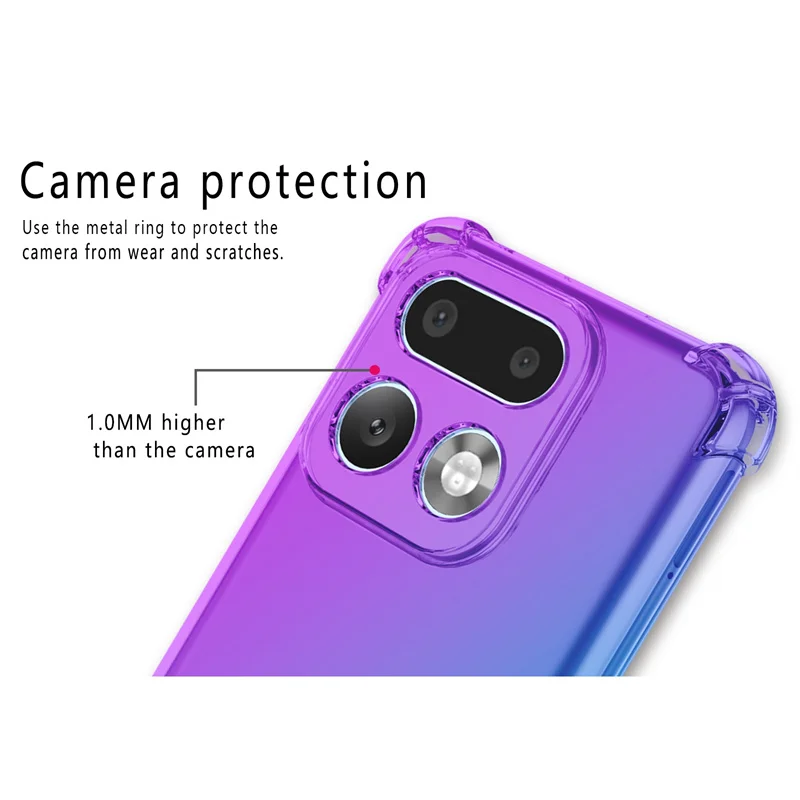 Vier-Ecken stoßfeste TPU-Hülle mit Farbverlauf für Realme 16 Pro 16 Pro+ Plus 16T 5G, schützende transparente Abdeckung Fundas Coque Capa – Detail 4