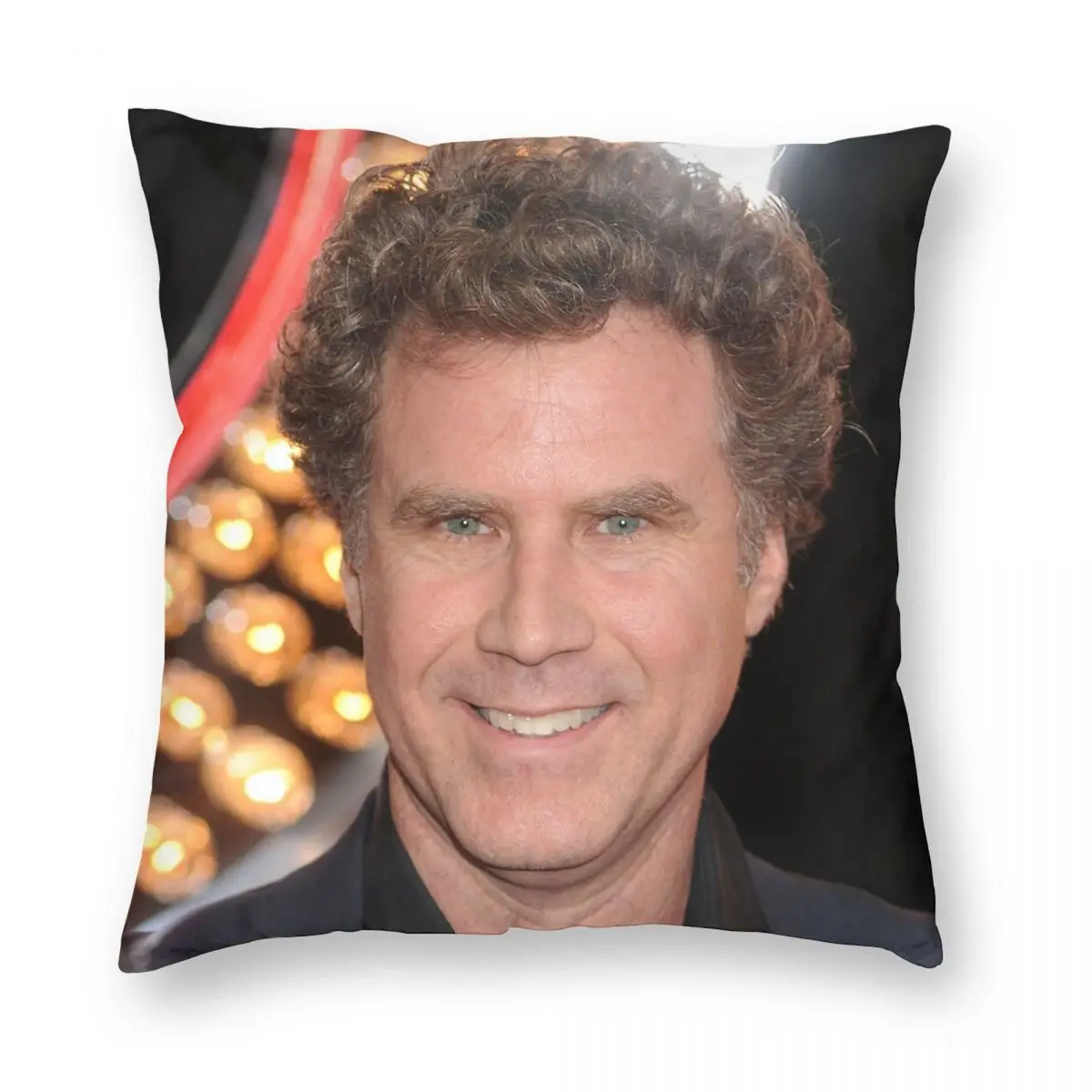 Will Ferrell-funda de almohada cuadrada de poliéster y lino de terciopelo, decoración creativa con cremallera, funda de cojín para cama, venta al por mayor