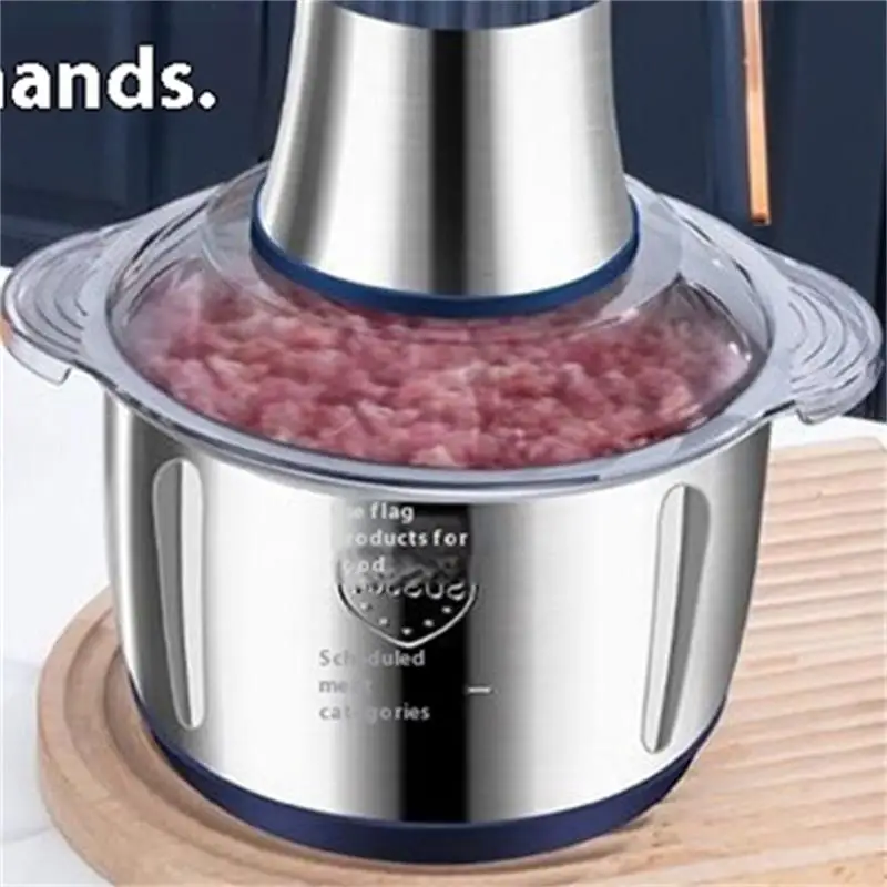 5L Electric Meat Grinders Vegetable Slicer Chopper Stainless Steel Food Processor Mixer Machine Kitchen Utensils