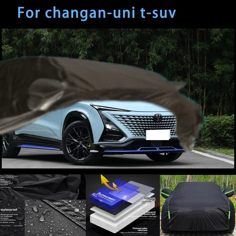 

For changan-uni t-suv Outdoor Protection Full Car Covers Snow Cover Sunshade Waterproof Dustproof Exterior Car accessories