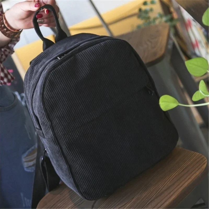 Hoge Capaciteit Rugzak Vrouwen Mannen Studenten Schooltas Corduroy Ins Mode Herfst Winter Reizen Winkelen Draagbare Wit Zwart