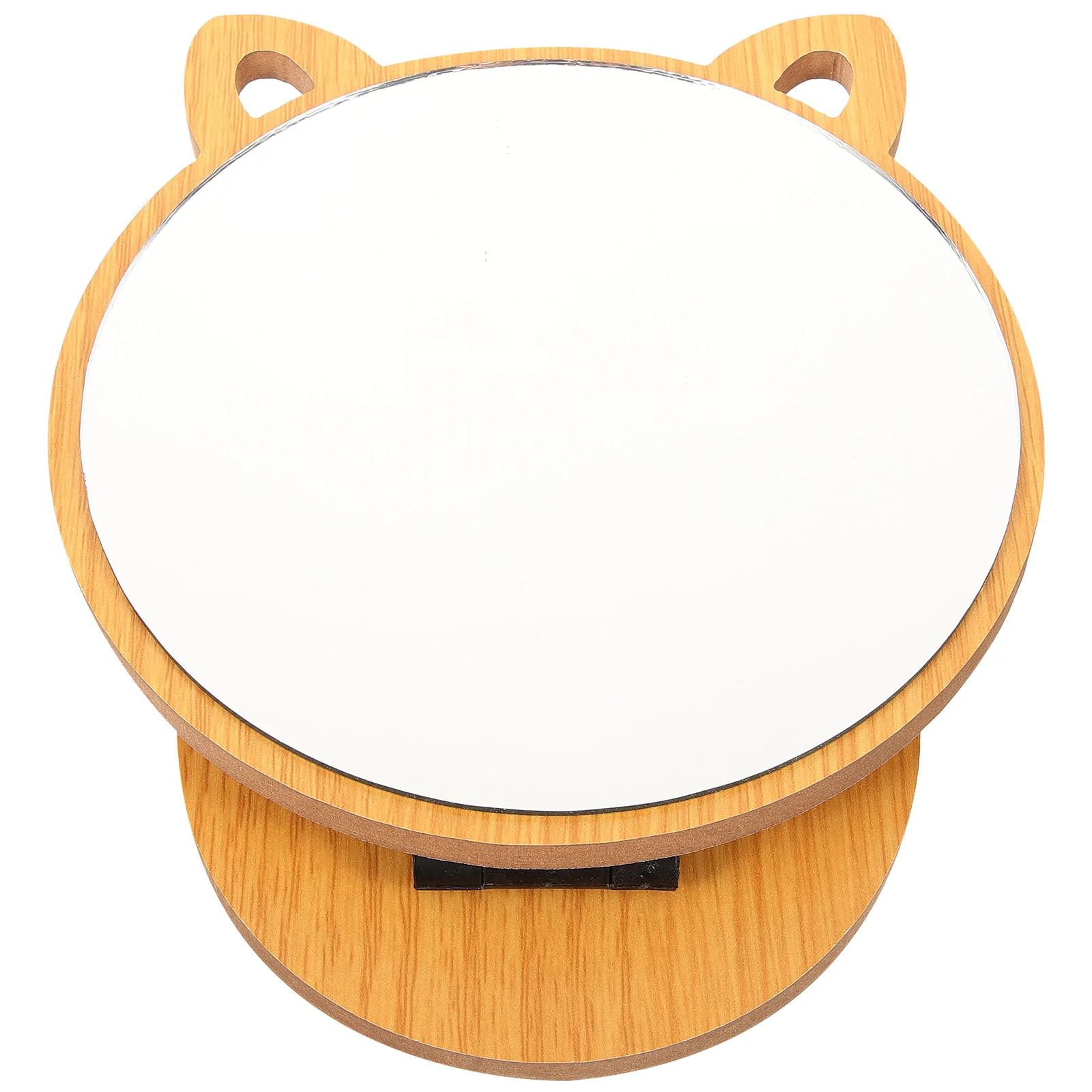 

Wooden Table Mirror Top Mirrors Vanity Desk Portable for Makeup Countertop Single Sided