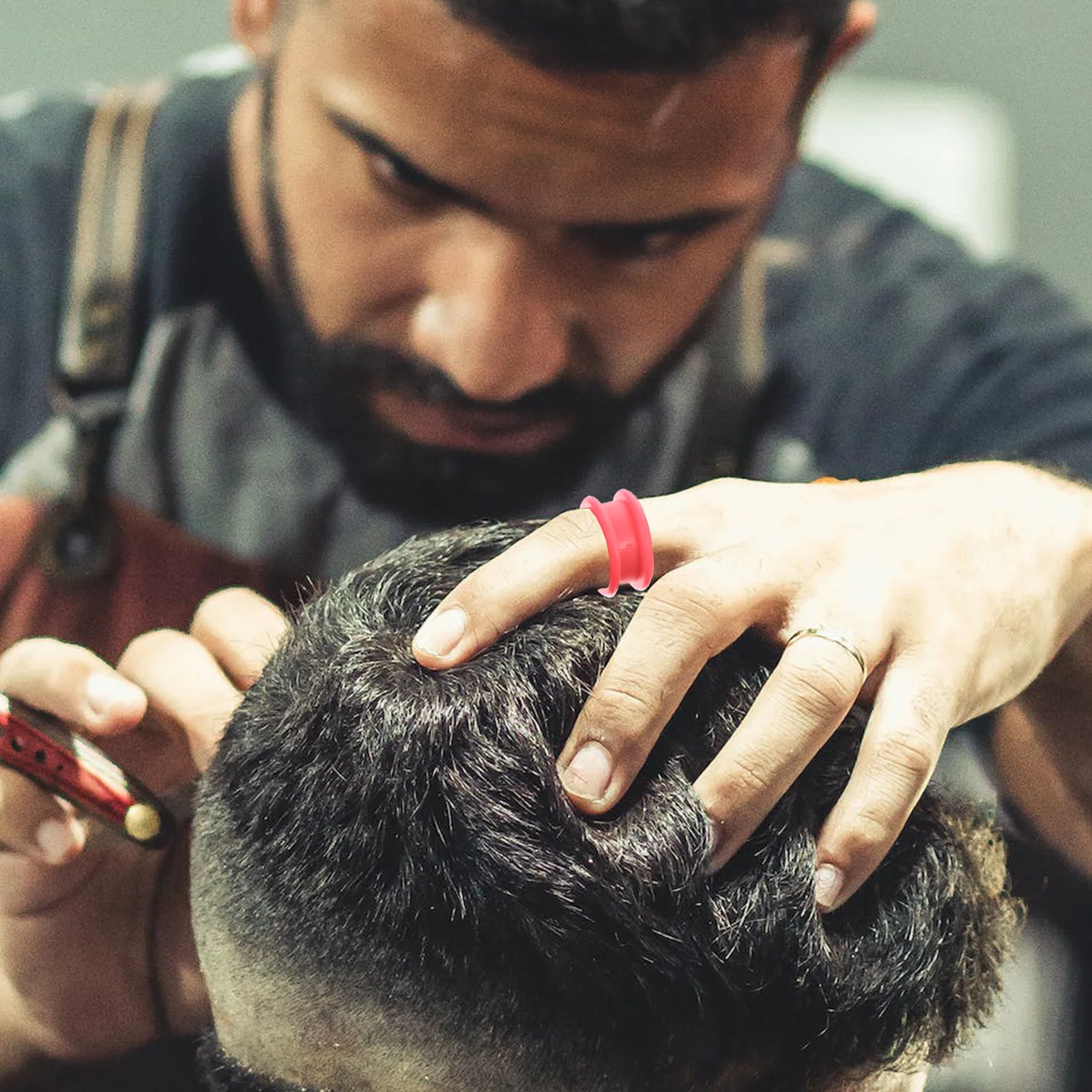 

10Pcs Silicone Scissor Finger Protectors Flexible Professional Shear Rings Soft Anti-Skid Hairdressing Pet Shear Accessory