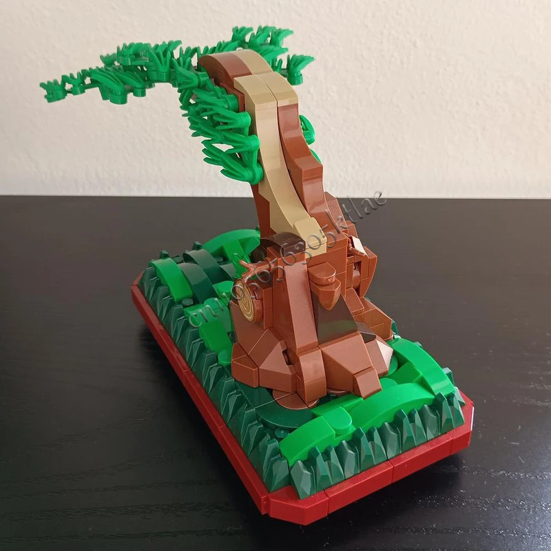 392 PCS Bonsai Bonsai Pino In Fukinagashi Windswept Stile MOC Personalizza Modulare Building Block Creativo FAI DA TE Assemblaggio Giocattolo Regalo