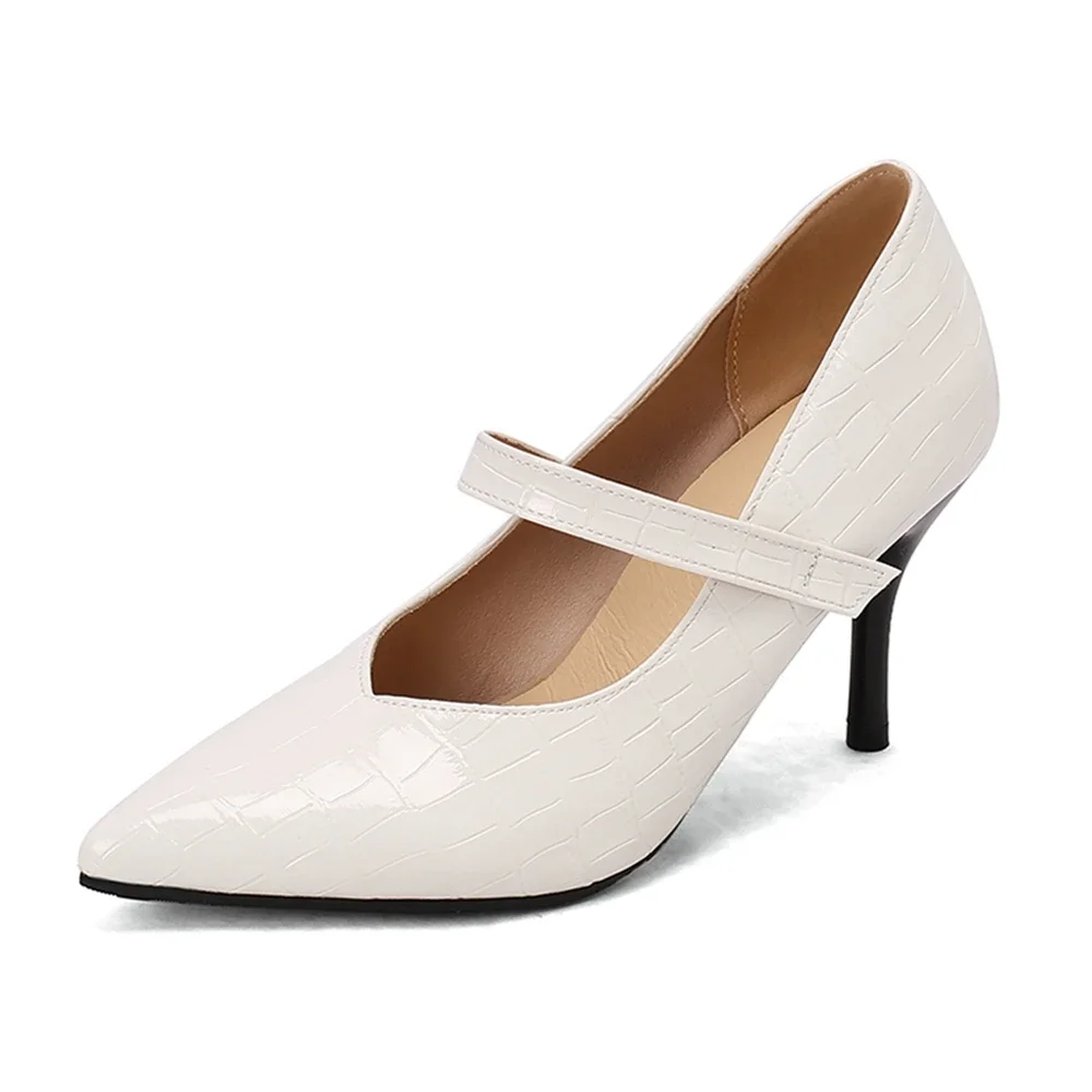 

Zaptos Mujer Stiletto High Heels Women's Shoes Pointed Toe Dress Wedding Prom Bridal Work Office Bride Pumps Big Size 47 48 750