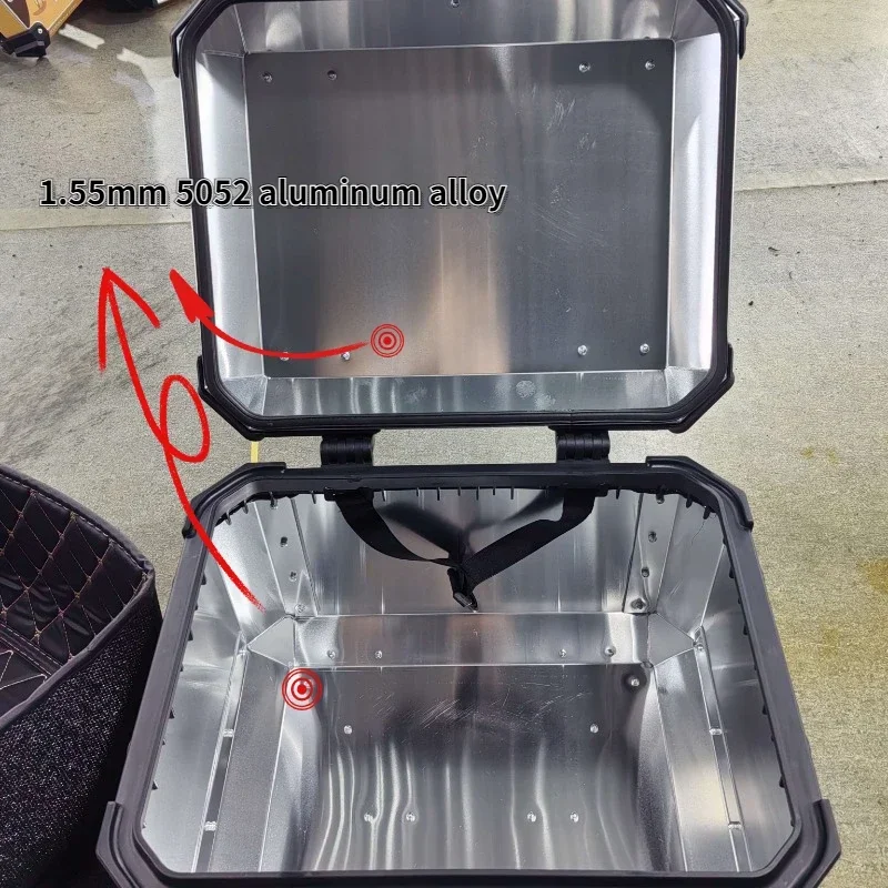 45L Aluminum Alloy Universal Motorcycle Rear Trunk Luggage Motorbike Waterproof Tail Box Motorcycle Hard Trunk 탑박스 오토바이