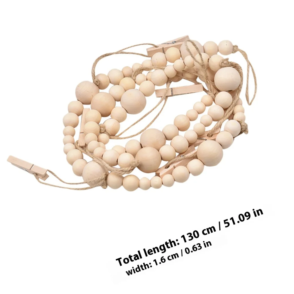 الخشب حبة جارلاند صور مقاطع شيك الجدار الشنق عرض الصور سلسلة حامل الصورة ديكور المنزل عيد الميلاد الزفاف