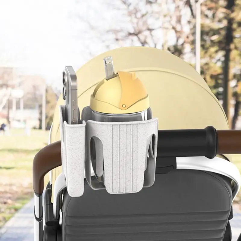 

Pushchair Cup Holder 2-in-1 Cup Holder Walkers Cup Holder Anti-slip 360 Degrees Rotation Drink Holder Stroller Accessories