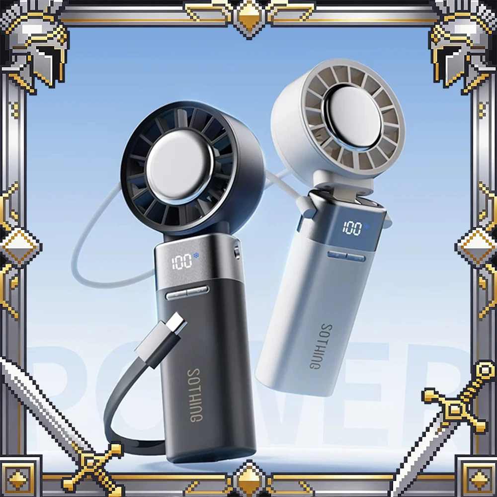SOTHING Engine ICE-Z Handheld Fan 100th Gear Can Be Adjusted At Will Handheld Small Fan Ice Magnetic Refrigeration Light Weight