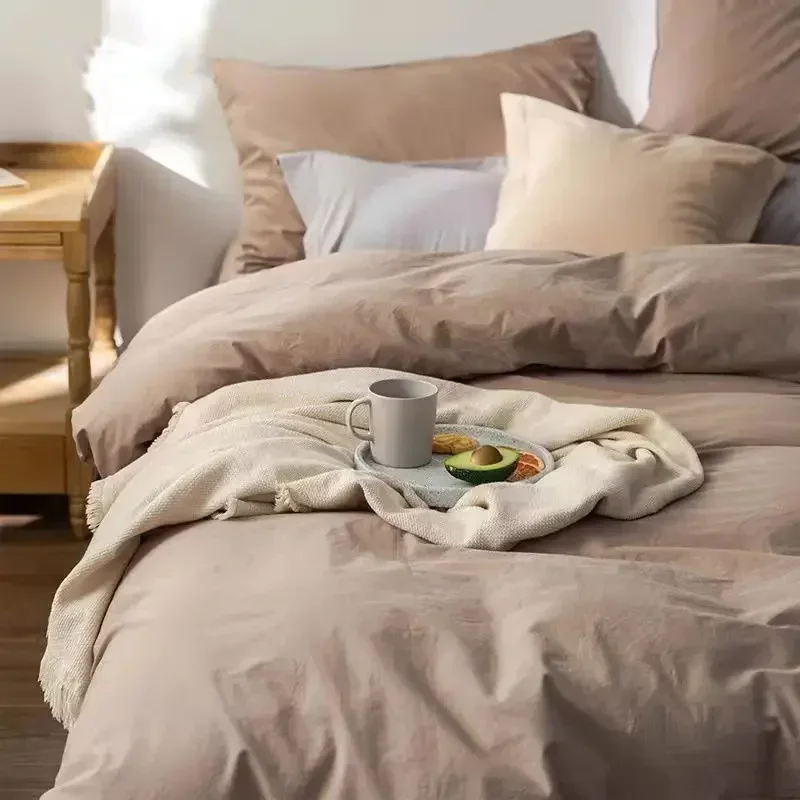 

Комплекты постельного белья для односпальной и двуспальной кровати, комплекты одежды из мягкой ткани, однотонные комплекты пододеяльников большого размера