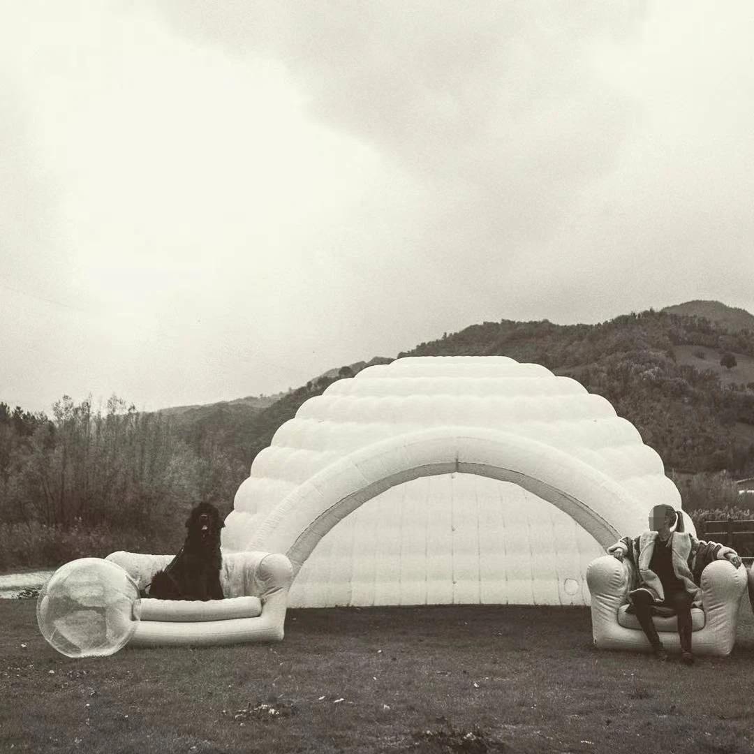 Giant Inflatable Tent Igloo Dome Bubble Structure For Event Decor Parties Festivals LED Light Up Shelter Photo Booth Backdrop