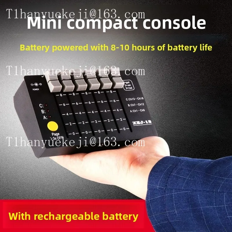 Dmx512 controller - mini portable dimming console for stage lighting testing, repair, and debugging (battery powered)