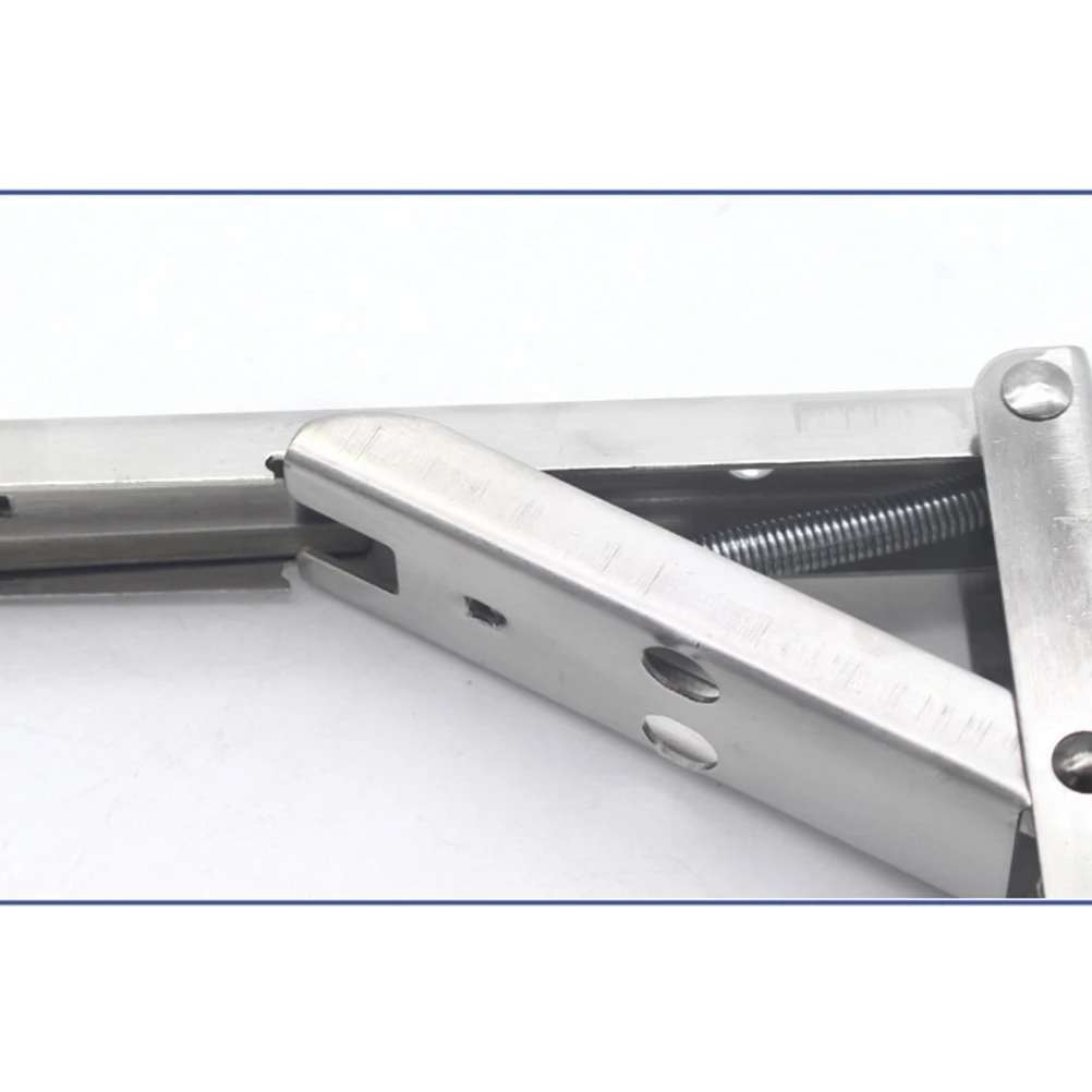 

2pcs Stainless Steel Shelf Brackets Wall Mounted Foldable Support Corner Braces Bookshelf Storage Display Adjustable 14 Inches