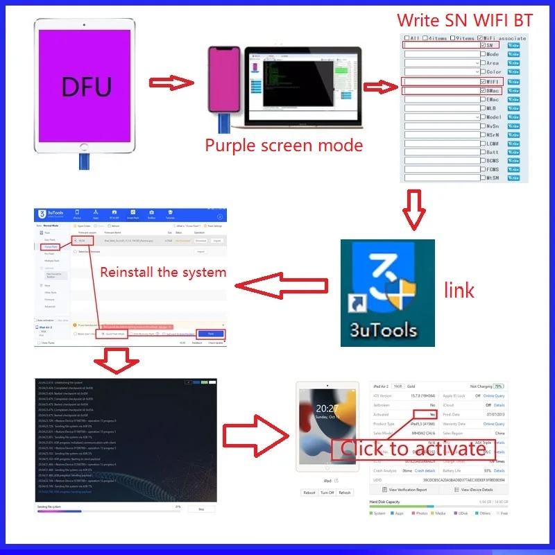 SN Serial Number for iPad, Wi-Fi, Bluetooth, iPad Mini 2, 3, 4, iPad Air 1, 2, iPad 6, 7 Pro, Pro 2, WIFI Version, SN WIFI BT