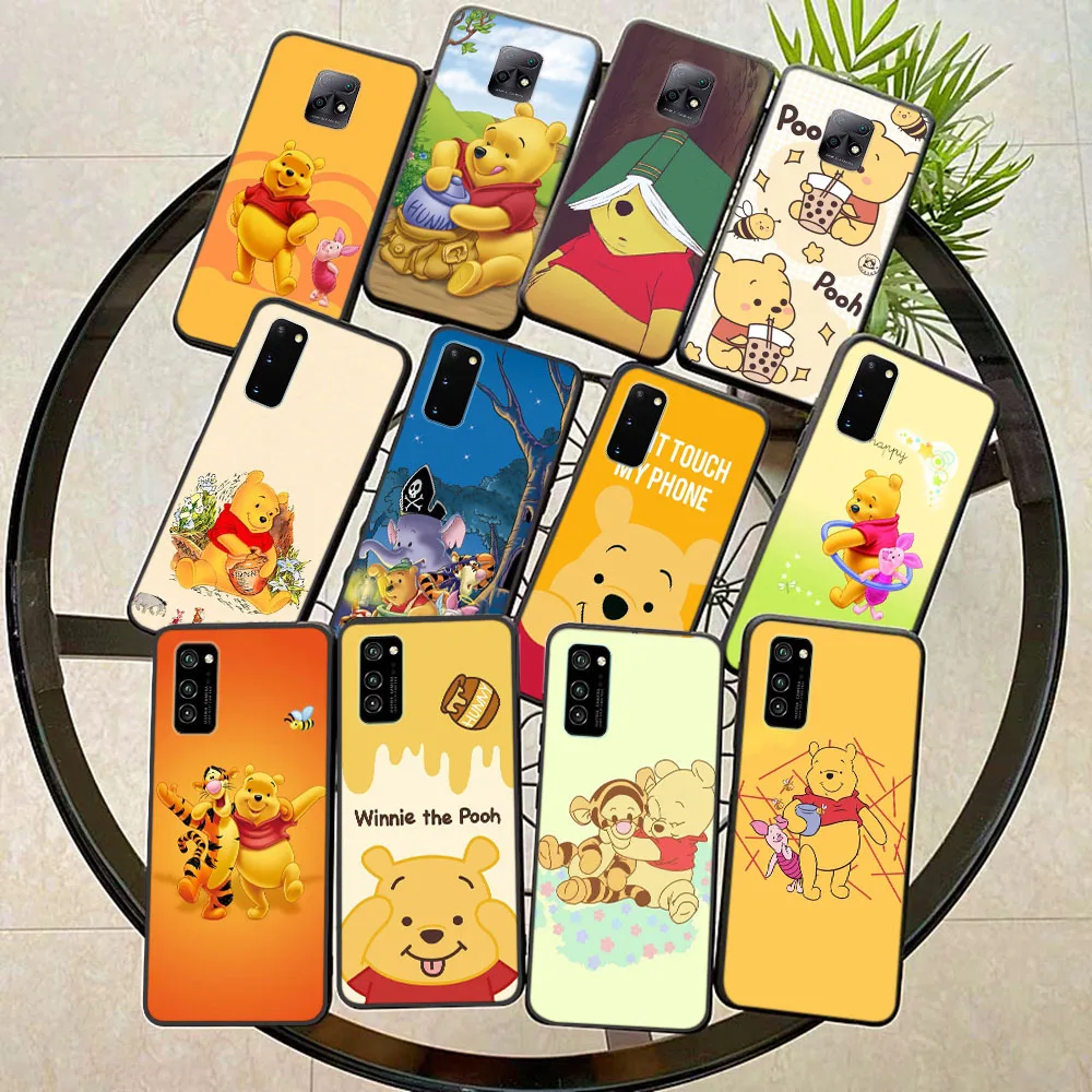 Черный корпус B-28 Winnie The Pooh для Realme C30 C15 C25S C21Y C11 C2 C21 C25 C20A C3 C33 C17 C12 8i C20 C25Y