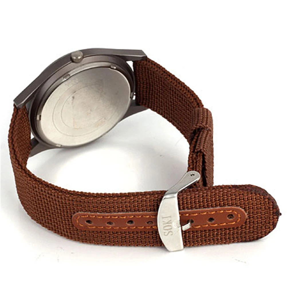 

1pc Woven Nylon Tape Wristwatch Male Calendar Sports Watch Casual Men Wrist Watch Stylish Watch for Families Colleagues Boyfrien