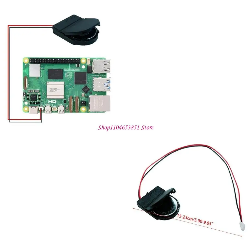 

Держатель батарейного отсека для часов реального времени, замена аксессуара для макетной платы RPi 5