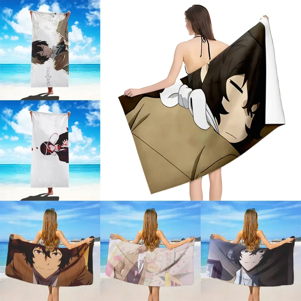 Bungo Stray Dog Osamu Dazai Beach Towel Microfiber Sand Free Quick Dry Soft Sandproof Pool Towels Gift for Women Travel