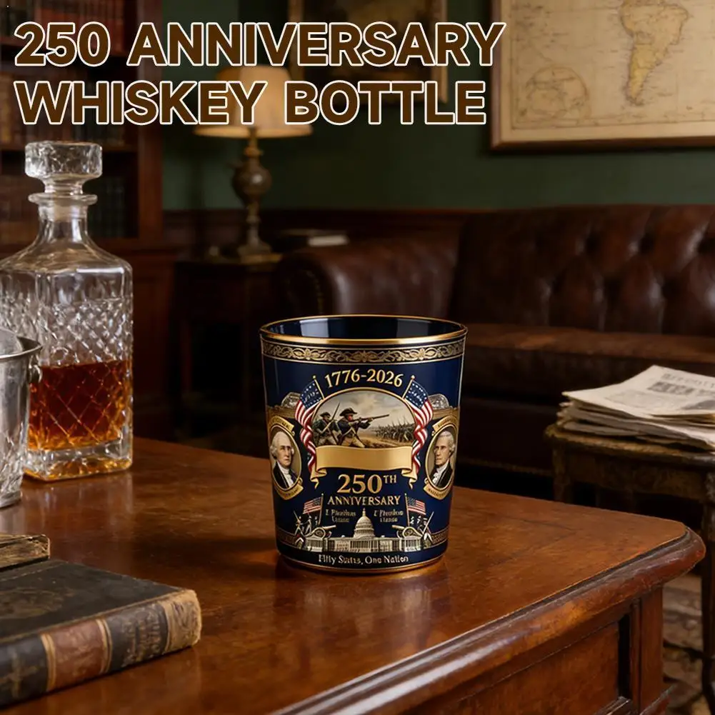 Decantador de Whisky de Edición Limitada para el 250 Aniversario de EE. UU., 1776-2026, Regalo Patriótico para Amantes del Bourbon, Decoración para el 4 de Julio
