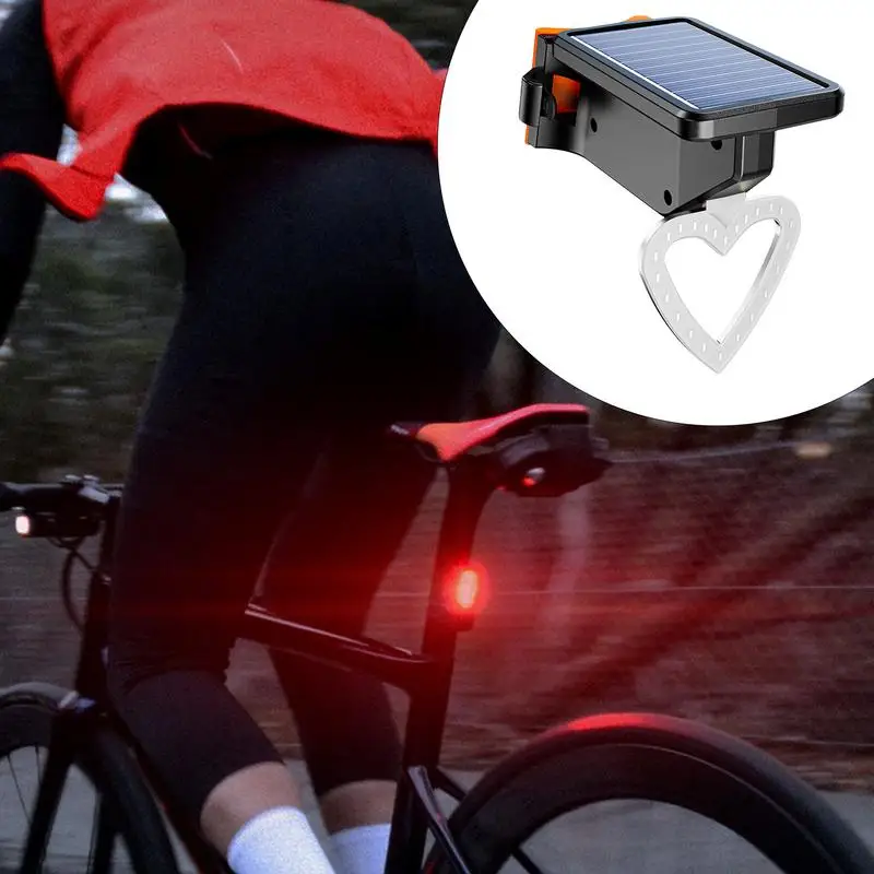 Cycling Light With Brake Sensor Intelligent Solar Cycling Tail Light With Sensor Brake Night Riding Safety High Brightness Tail