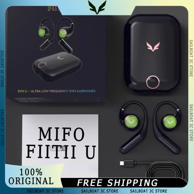 Mifo FiiTii U Wireless Earphones Bluetooth Bone Conduction IPX7 Waterproof Long Battery Life Comfortable Sports Headset Custom