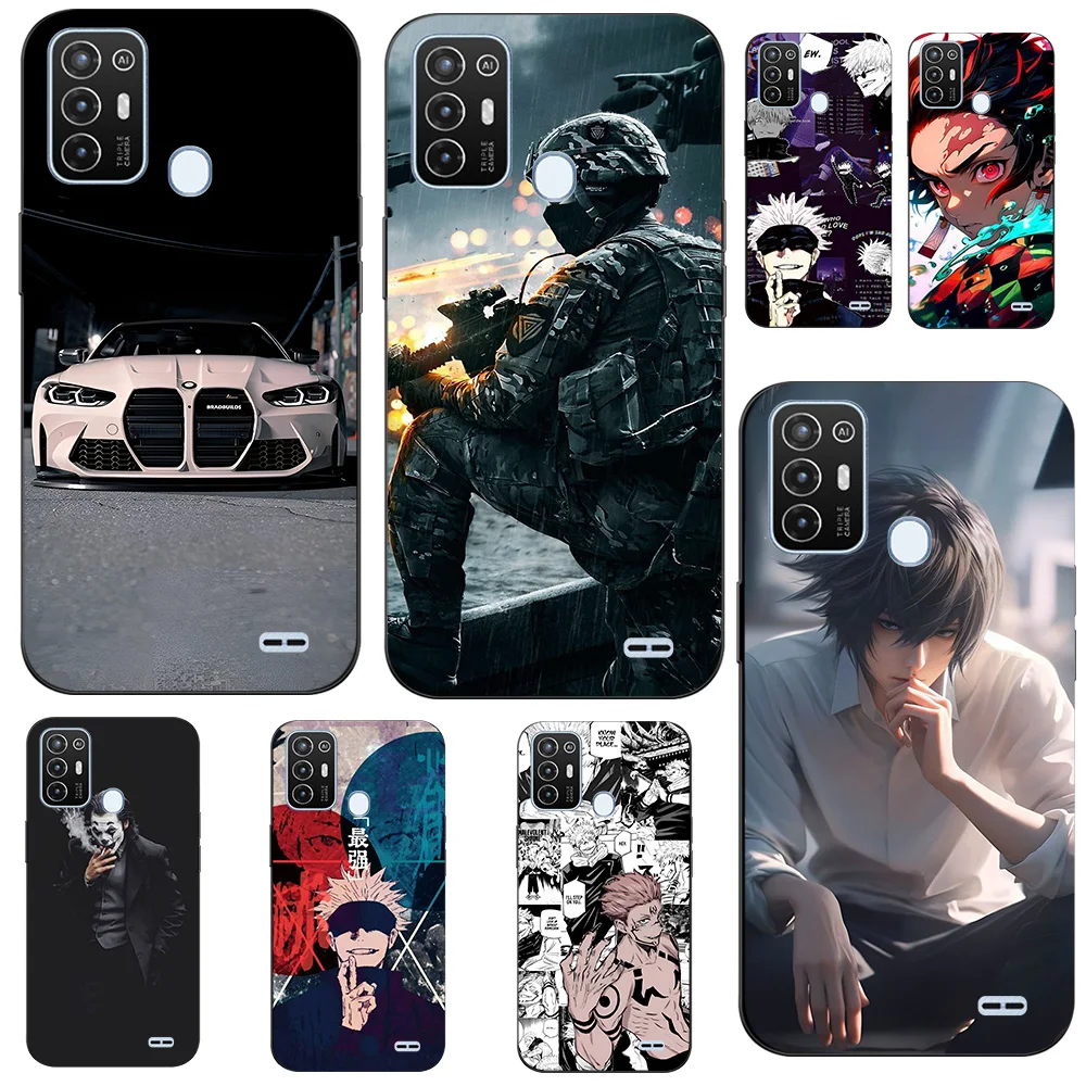 Case For ZTE Blade A52 4G Back Phone Cover Protective Soft Silicone Black Tpu girls anime cute