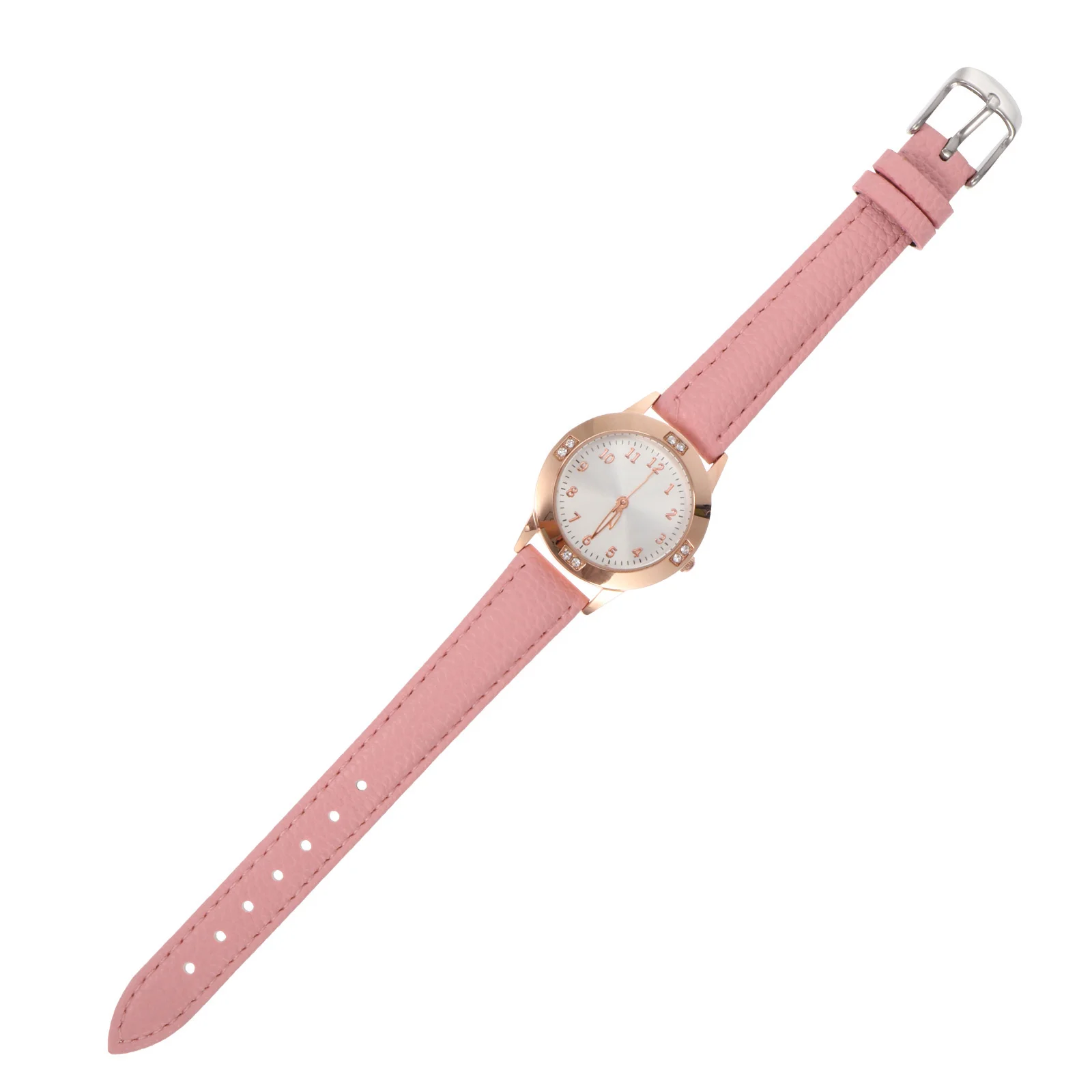 Waterproof Quartz Watch Women Simple Elegant Wristwatch Fashionable Student Diamond-Studded Design Adjustable Belt
