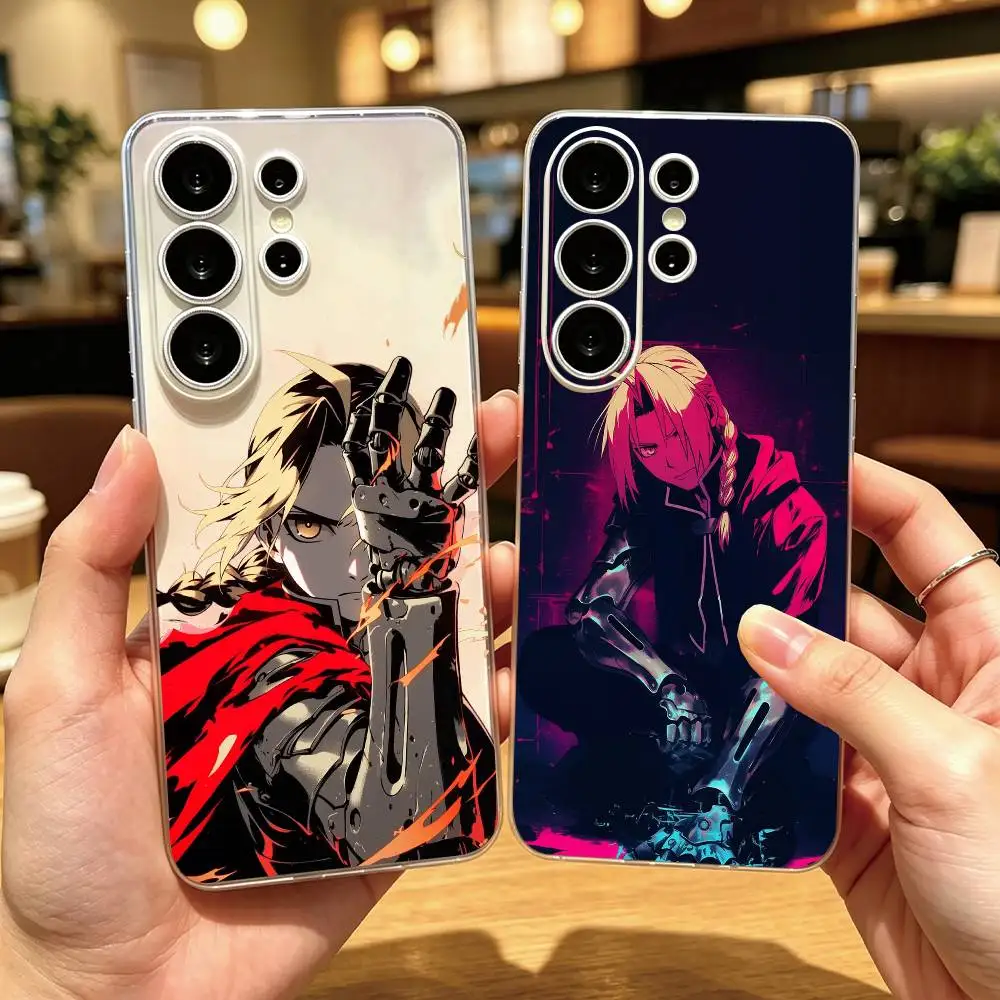Fullmetal Alchemist Brotherhood Edward Elric  Phone Case For Samsung S25,S24,S21,S22,S23,S30,Ultra,S20,Plus,Fe Transparent Cover
