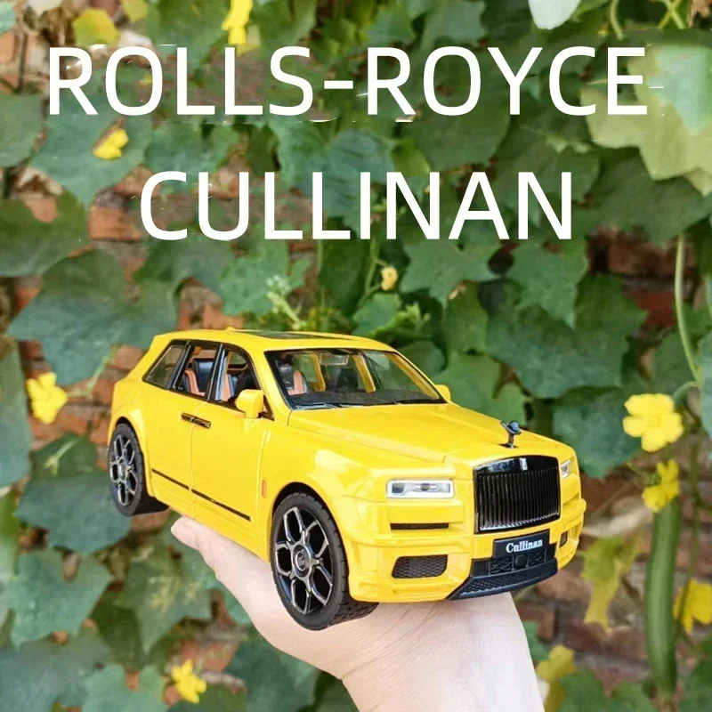 Mobil mainan Diecast, besar 1:20 gulungan Royce Cullinan Mansory SUV Model Alloy logam yang dimodifikasi, mobil mainan anak laki-laki, simulasi suara & cahaya hadiah anak-anak