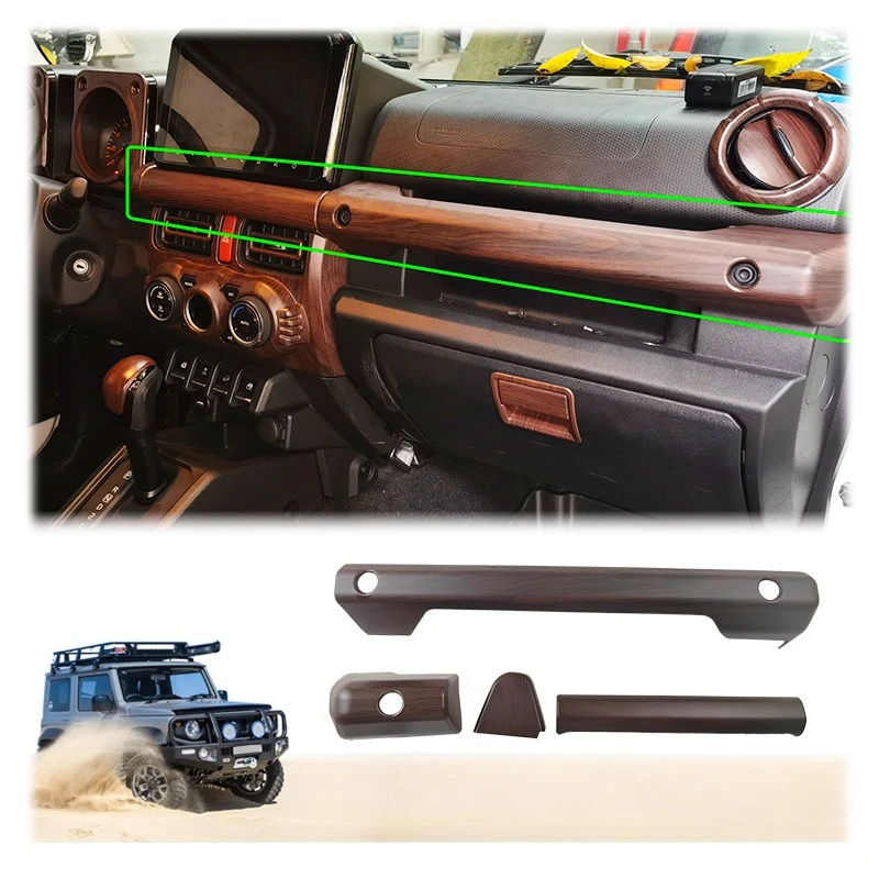 Jimny Accessories Co-Pilot Grab Handle Decoration Cover Trim Center Console Dash Panel For Suzuki Jimny JB74 JB64 JC74 2019-2024