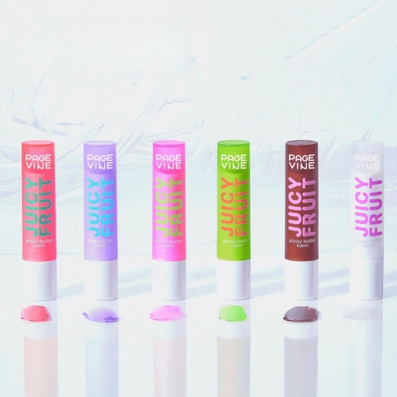 Baume à lèvres aromatisé aux fruits avec gloss brillant, hydratant, gloss à lèvres hydratant et maquillage pour les lèvres