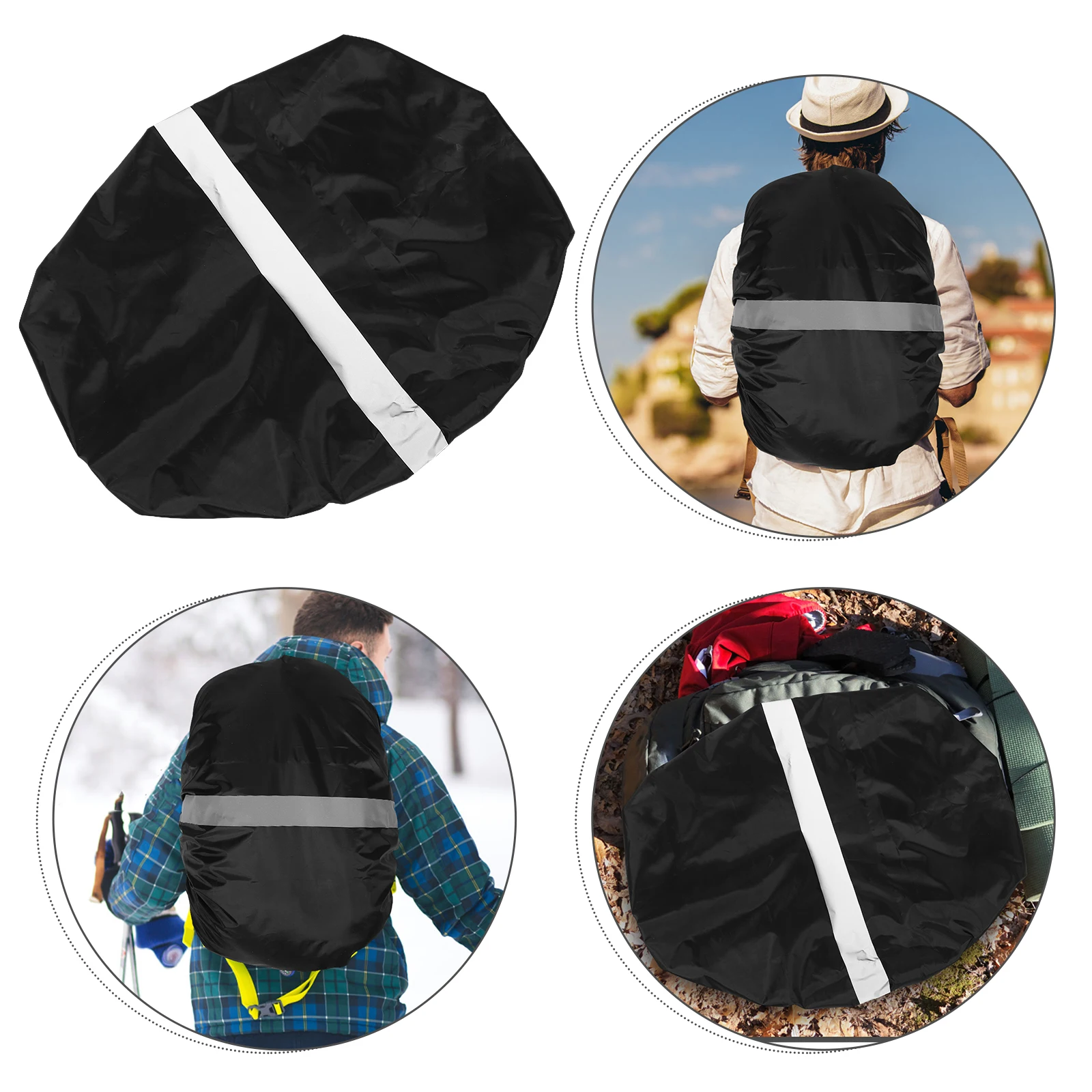 

Outdoor Backpack Rain Cover Waterproof Dustproof Reflective Strip Elastic Hiking Camping Biking Protective Cover