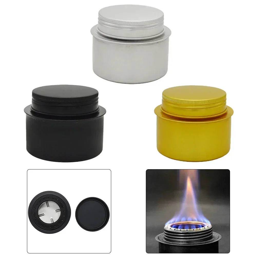 Camping Alcohol Stove Backpacking 120ml 70*53mm/2.8*2.1in OD 35*50mm/1.4*2.0in ID Aluminum Silver/Golden/Black