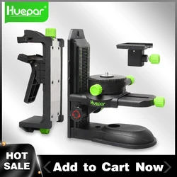 Huepar Laser Level Adapter  Multifunctional Fine-tuning Bracket Magnetic Pivoting Base with Adjustable Clip Holder Level Tools