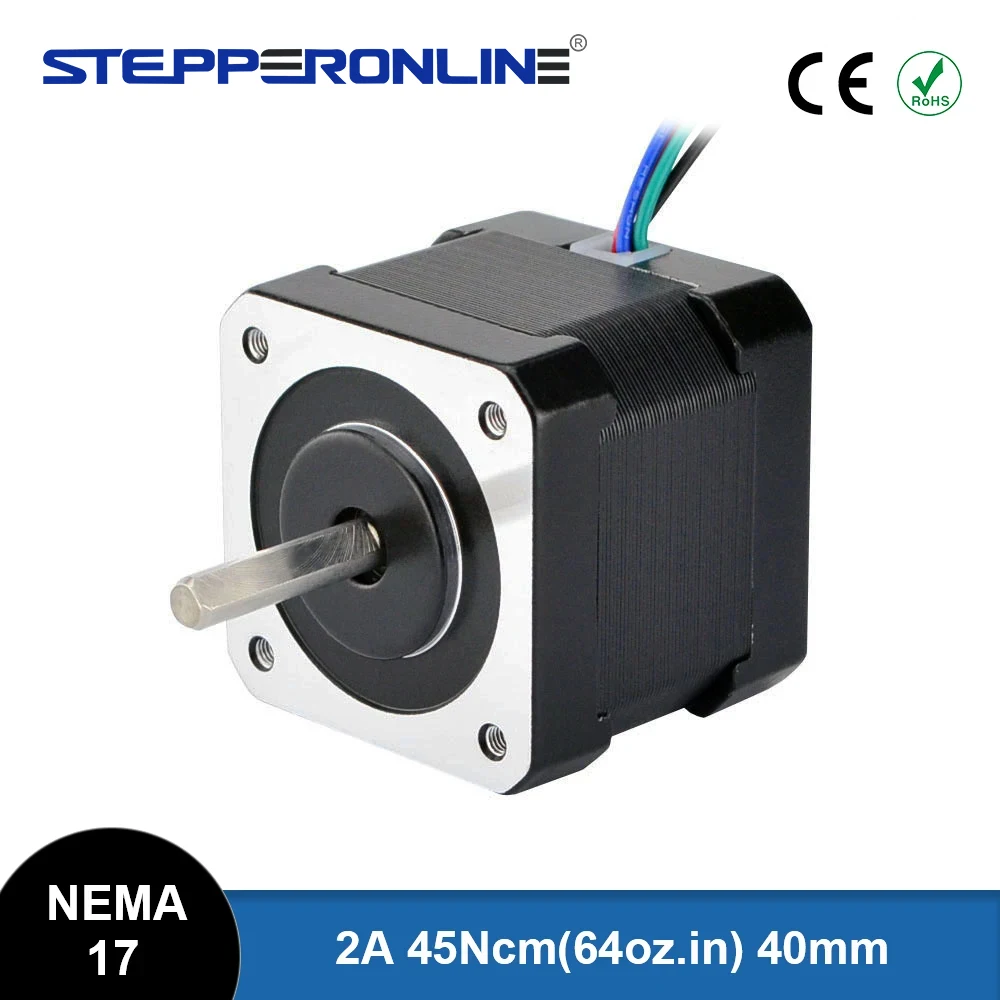 Nema 17 Stepper Motor 40mm Nema17 Bipolar Stepping Motor 2A 45Ncm 1m Cable( 17HS16-2004S1) 4-lead for 3D Printer CNC Robot