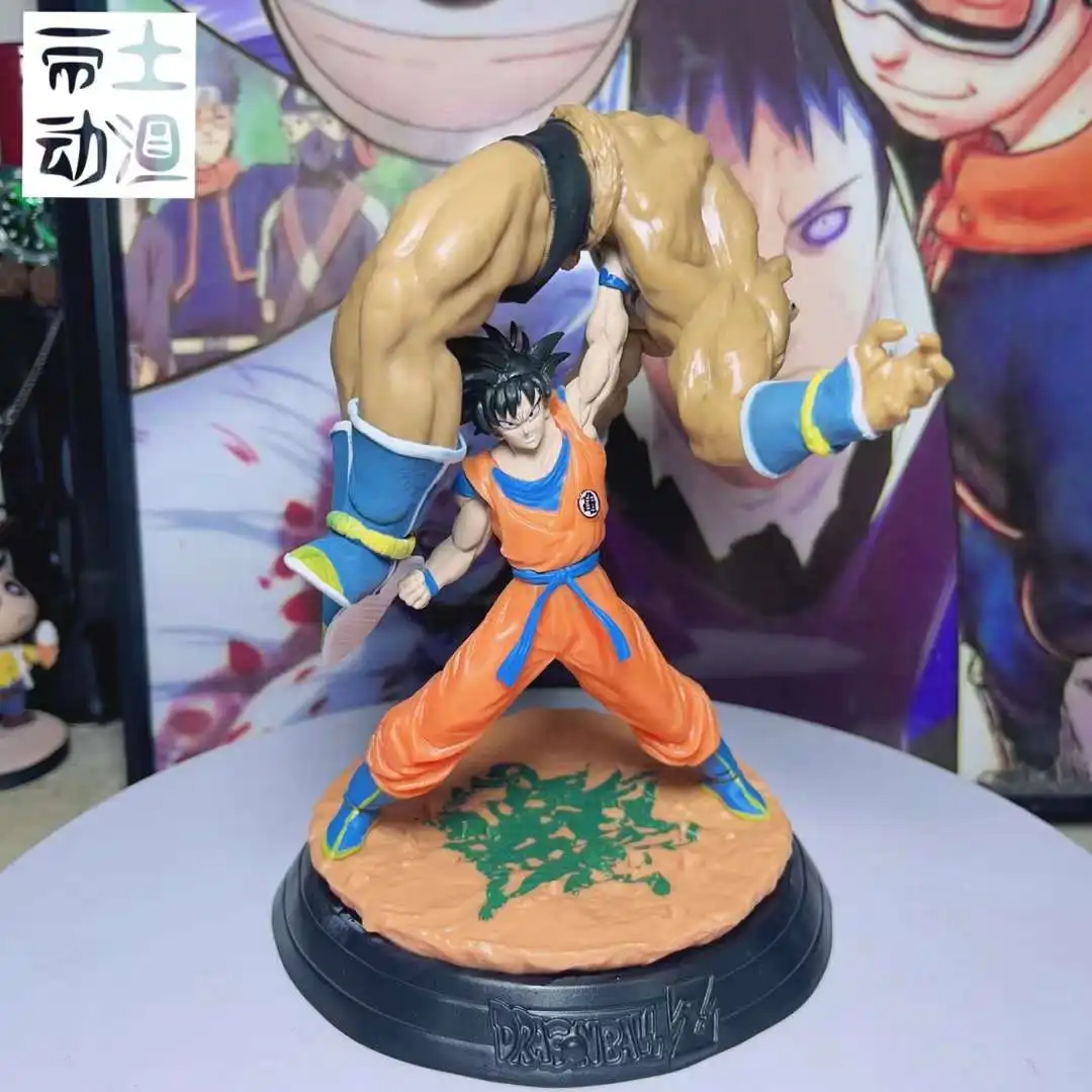 dragon ball Figures Son Goku 23cm Figures Goku Lifts Up Nappa Figurin Pvc Statue Anime Model Collection Bedroom Decoration Toys