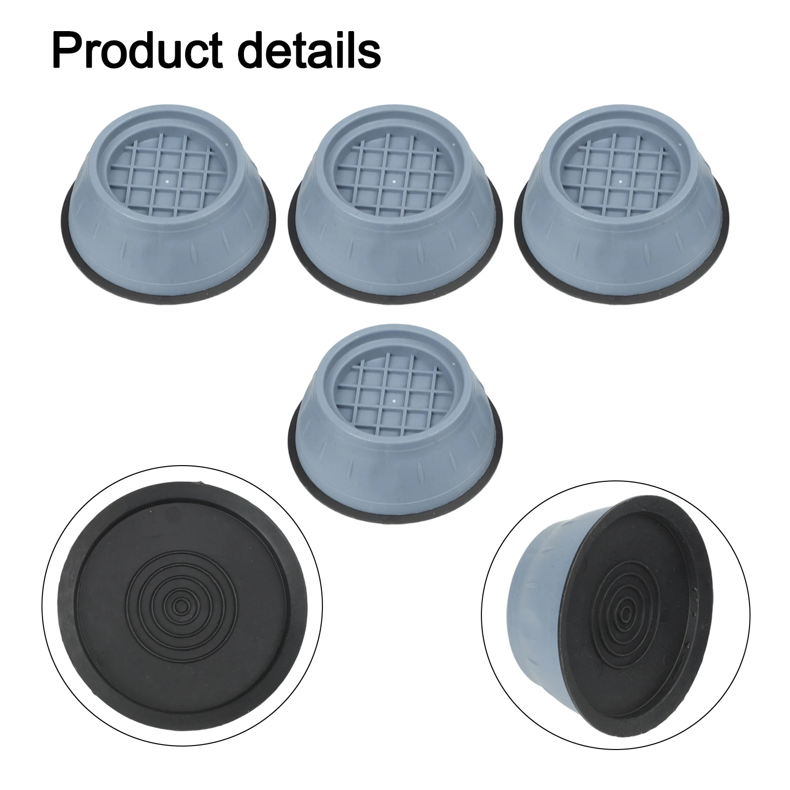 4PCS Rubber Pads Vibration Feet Pads Rubber Mat Silent Skid Raiser Legs For Washing Machine Non-slip Foot Pad Bracket Acces