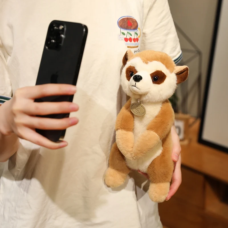 Schattig maki knuffel zacht knuffeldier grijze maki pop voor kinderen en verzamelaars verjaardagscadeaus kerstcadeau