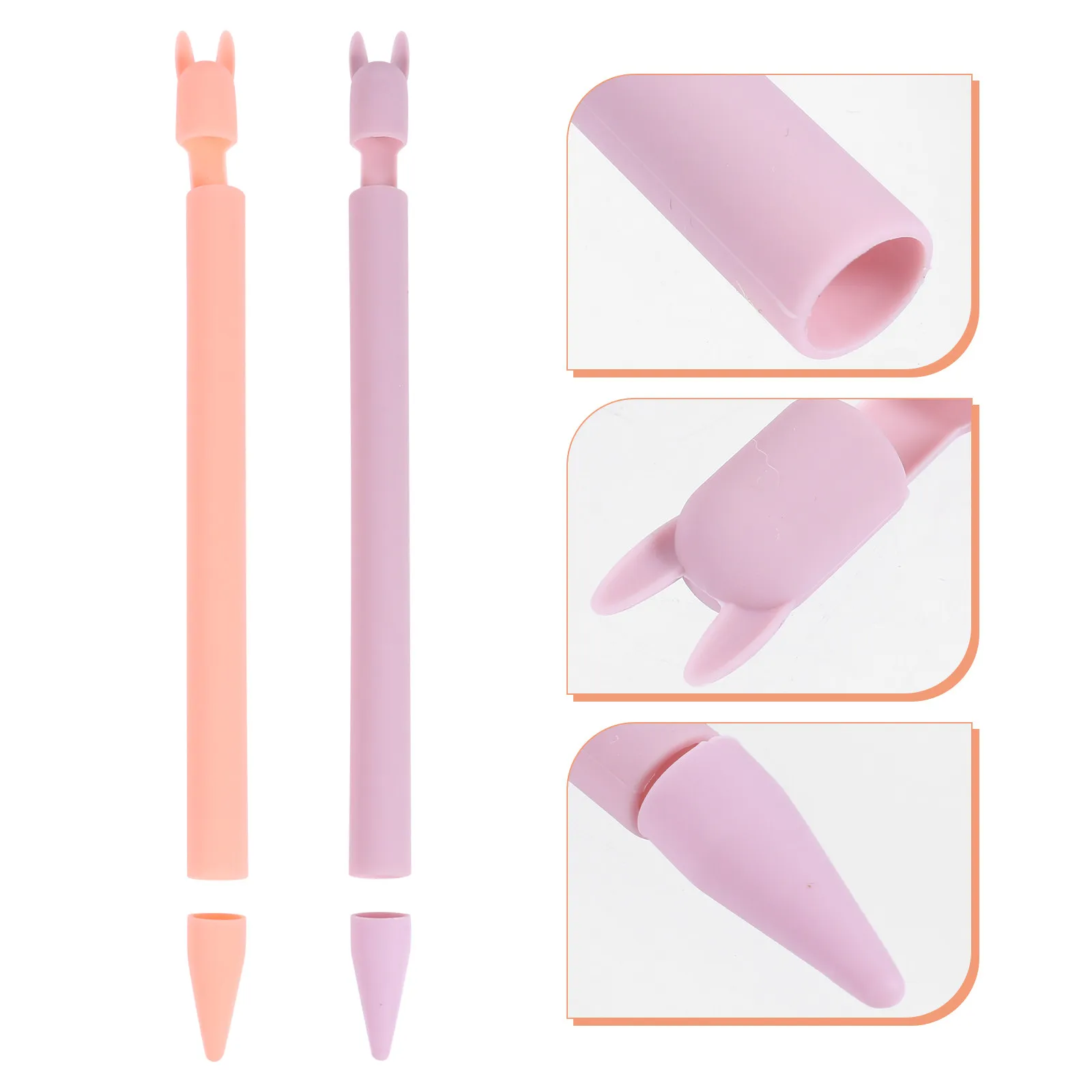 2Pcs Silicone Stylus Cover for Pencil 1 Stylish Decorative Protective Sleeve Non-Slip Grip Case for Digital Art Note