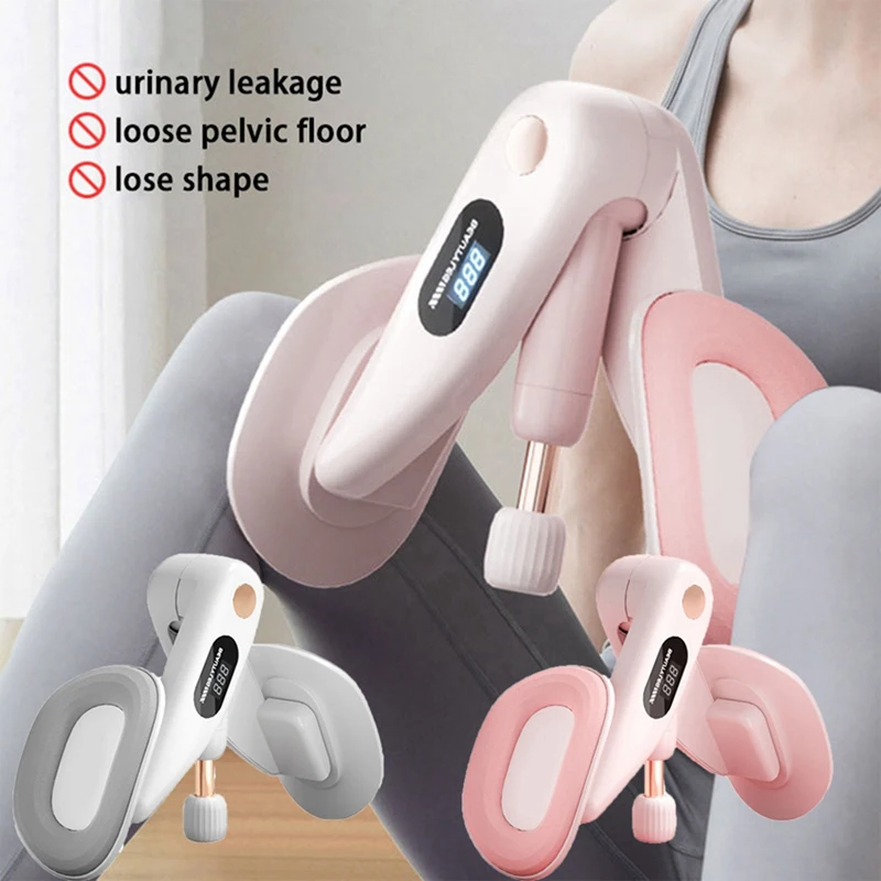 NEW-Thigh Master Pelvic Floor Trainer Adjustable Resistance+Counter Kegel Exercises Device Muscle Trainer For Women