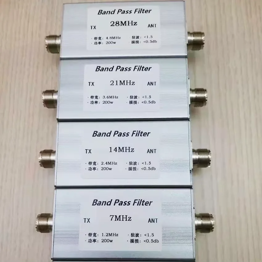 Onda corta 7MHz 14MHz 18MHz 21MHz 24MHz 27,5MHz 28MHz filtro de paso de banda de alto aislamiento BPF antiinterferencias aumentar la sensibilidad