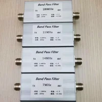 Onda corta 7MHz 14MHz 18MHz 21MHz 24MHz 27,5MHz 28MHz filtro de paso de banda de alto aislamiento BPF antiinterferencias aumentar la sensibilidad