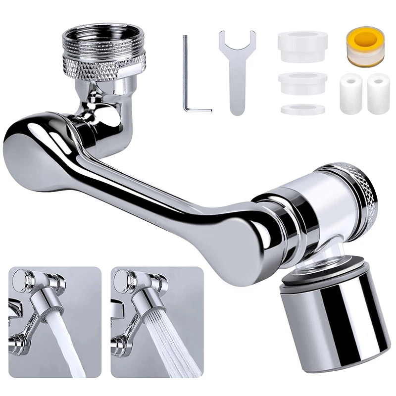 1080° Rotation Copper Faucet Aerator Water Saving Nozzle Universal Kitchen Tap Bubbler Anti-Splash Head Extender