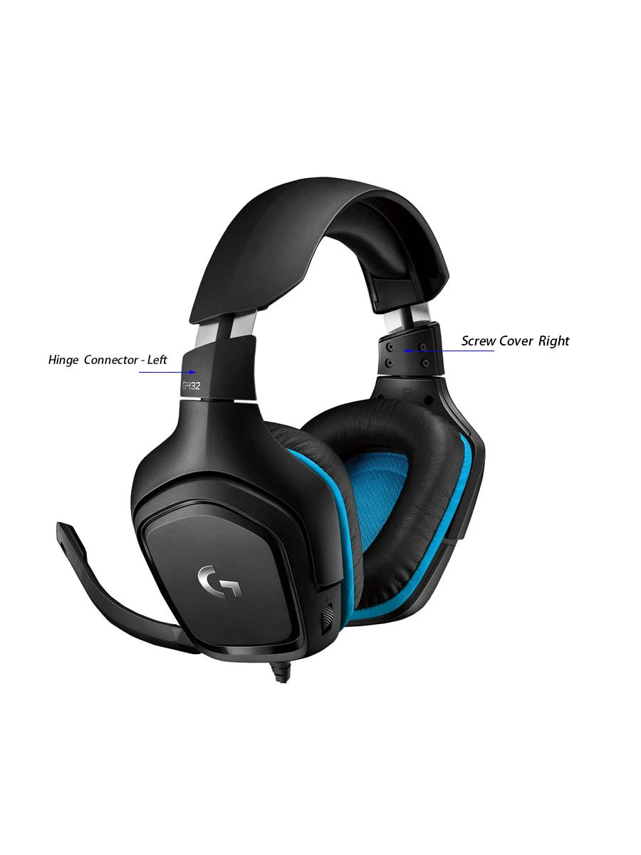 Logitech Wired Gaming Headset G930 G432 G430 G431 G332 G230 Headband cerniera connettore girevole auricolare di ricambio