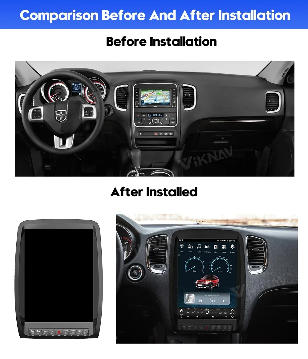 13.6 Inch Android12 For Dodge Durango Car Radio 2011-2020 Auto Stereo Replacement GPS Navigation Multimedia Player Touch Screen