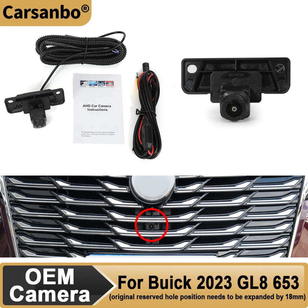 

Carsanbo For Buick 2023 GL8 653 Fisheye 150° Lens Camera Car Night Vision AHD 1080P Vehicle Front View Camera Parking Assist