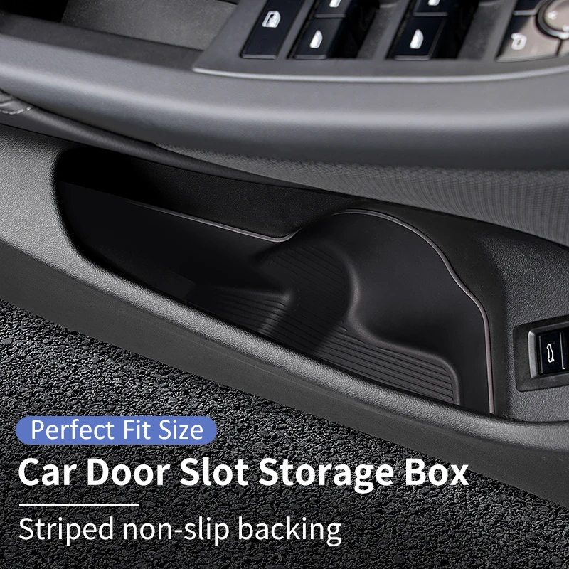 Car Door Side Storage Box For BMW 5 Series G60 i5 2024 TPE Auto Front Door Slot Organizer Pockets Interior Storage Accessories