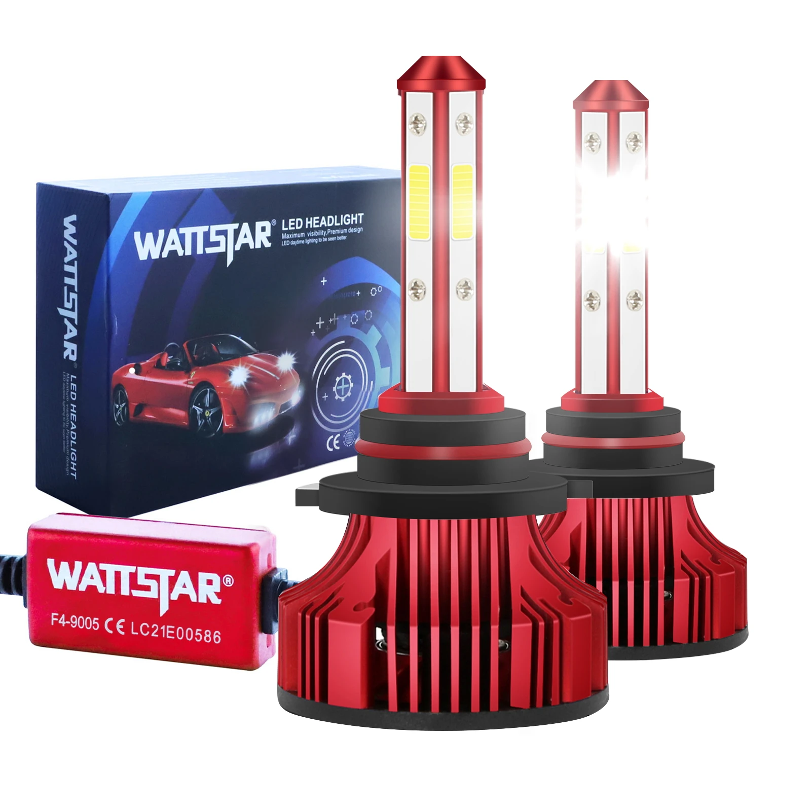 Auto 360 Headlamp 6side 4side H4 Car Light Bulb H11 H7 Led Headlight Bulb